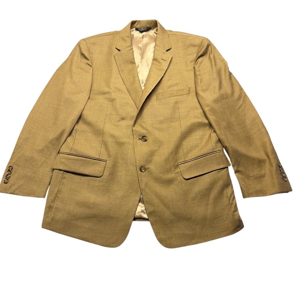 Jos.‎ A. Bank Blazer Jacket Mens 44S Brown Lined Tailored Fit Single Breasted